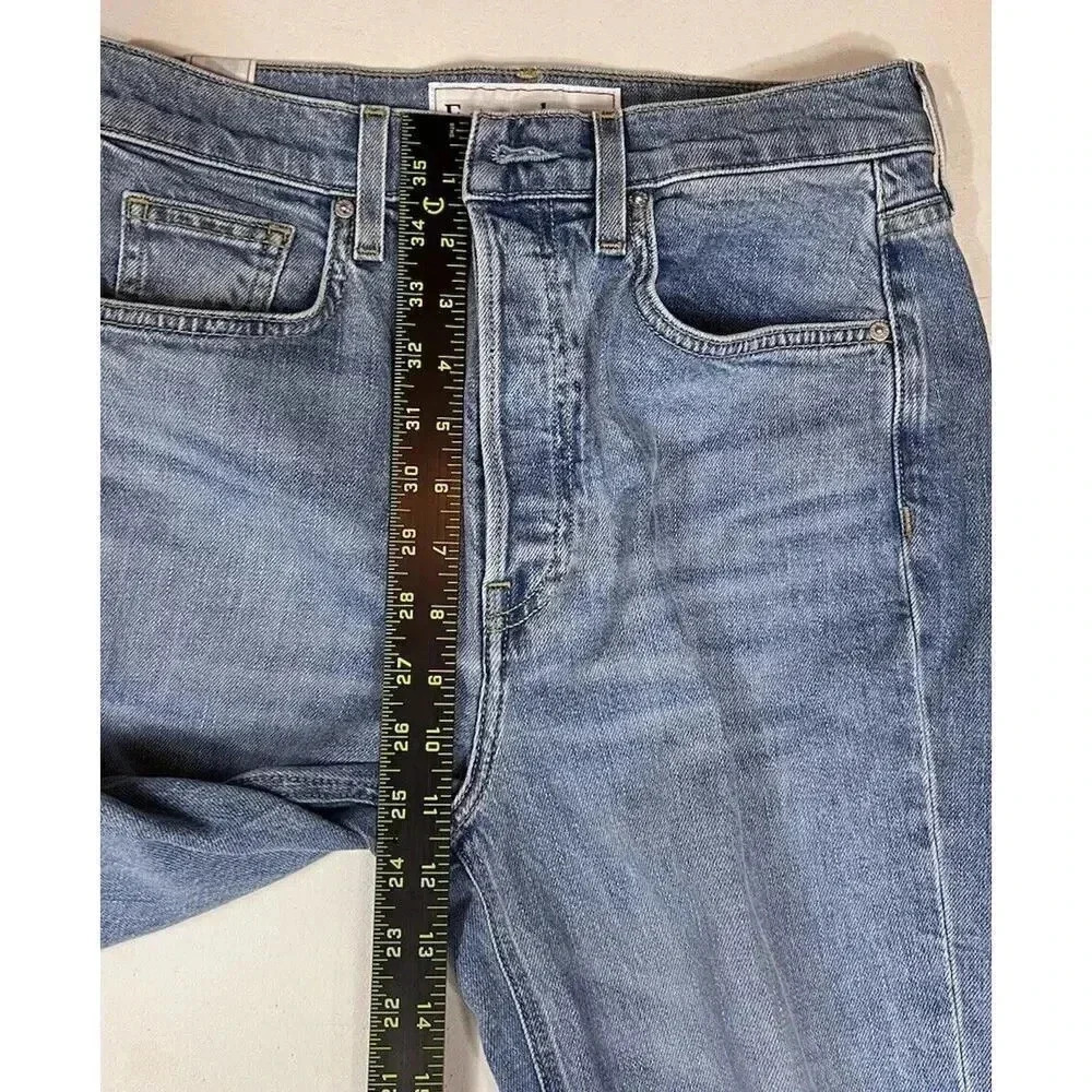 Frank & Eileen Monaghan Jeans High Rise Button Fly Raw Hem Womens Size 29 - Picture 9 of 12